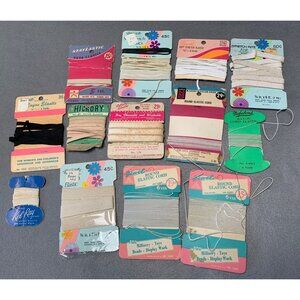Vintage Elastic Cord & Trim Collection Various Brands & Sizes Millinery & Displa